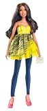 Barbie All Dolled Up STARDOLL Brunette Doll Yellow Top Pink Shoes - Mix and Match Trendy, Original Fashions and Accessories
