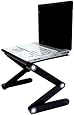 SOJITEK&nbsp;Black Adjustable Folding Ventilated Laptop Notebook Tablets PC iPad Table up to 17" / Portable Bed Tray Book Stand