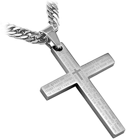 Serenity Cross Pendant Necklace in English from RAPID SPIRIT- No God - No Peace. Know God - Know Peace!
