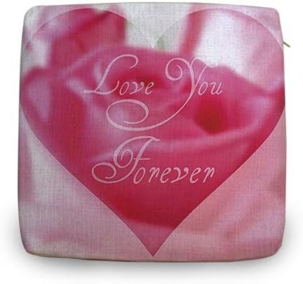 Usaying Personalized Love You Forever Cotton Linen Chair Pad Seat Cushion Square 18