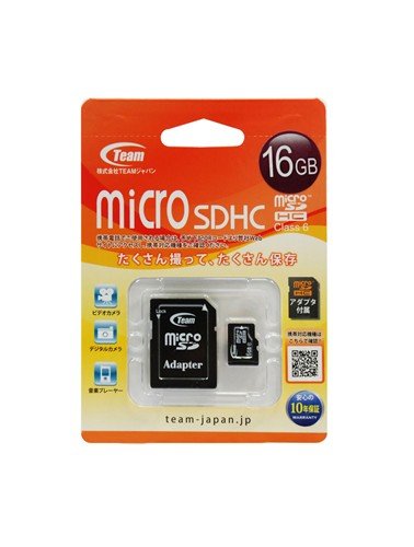 【Amazonの商品情報へ】Team Micro SDHCメモリーカード Class6 16GB 黒 TG016G0MC26A