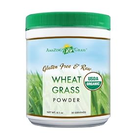 Amazing Grass Organic Wheat Grass Powder, 30 Servings, 8.5-Ounce Container