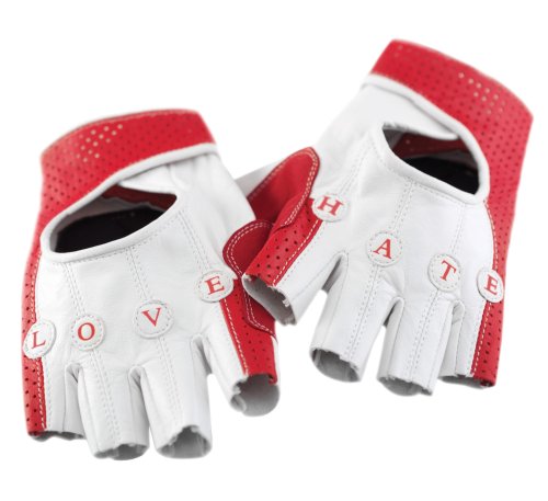 Knog Love Hate Goatskin Mitt - White/Red, XX-Large