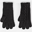 Fownes Womens Soft Black Cable Knit Gloves