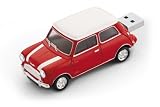 Mini Cooper USB Flash Drive 4GB - Red with Bonnet Stripes