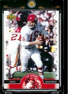 2005 Upper Deck Legends Len Dawson Kansas City Chiefs Football Card #69 - Mint Condition - In Protective Display Case !!