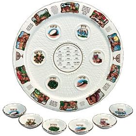 7 Pc Narrative Passover Seder Plate Vist163