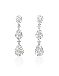 Diamond 18k White Gold Dangle Earrings