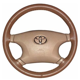 Black - WHEELSKINS Genuine Leather Steering Wheel Cover - Original One Color (non perforated) - Toyota Prius 2004 - 2007