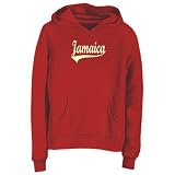 Sweatshirt Woman Red  Retro Script Jamaica  Country