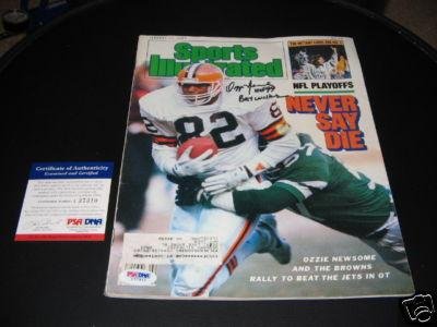Ozzie Newsome Browns Psa/dna Signed Sports Illustrated - Autographed NFL Magazines