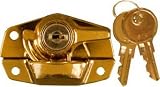 National #N183-723 Brass Keyed Sash Lock