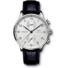 Click here to buy IWC Portuguese Chrono-Automatic Steel Blue Mens Watch 3714-17 by IWC.