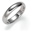 Platinum 4mm High-Dome Comfort Fit Band