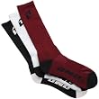 One Industries 3 Pack Hi-Crew Men's Casual Socks w/ Free B&F Heart Sticker Bundle