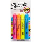 Sharpie Accent Tank-Style Highlighters, 4 Colored Highlighters (25174PP)