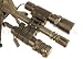 Universal barrel mount strobe flashlight and green laser sight
