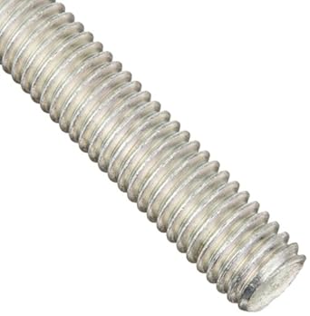threaded thread rod plated zinc length threads fully