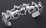 Kabana Silver Five Running Horses Bracelet