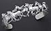 Jewelry : Kabana Silver Five Running Horses Bracelet