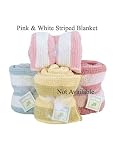 Crib Clouds - Chunky Monkey Baby Blanket By Colorado Trading (Pink/White Striped)