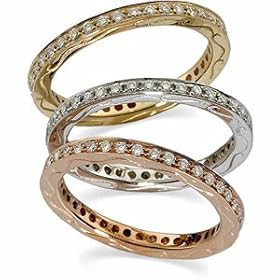 14K Rose Gold Diamond Anniversary Band Ring (0.38 ctw, G-H, SI1) by