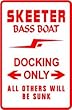 SKEETER BASS BOAT PARKING sign street fish