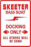 SKEETER BASS BOAT PARKING sign street fish