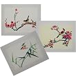 Set of 3 Woven Wheat Stalk Pictures, Hand Crafted
