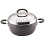 Circulon Total 5-1/2-Quart Casserole with Locking Colander Lid