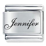 Name Jennifer Italian Charms Bracelet Link