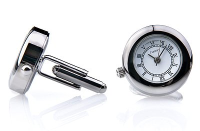 Manschettenknöpfe von Bankowski. Funktionsfähige Uhr, Größe onesize
