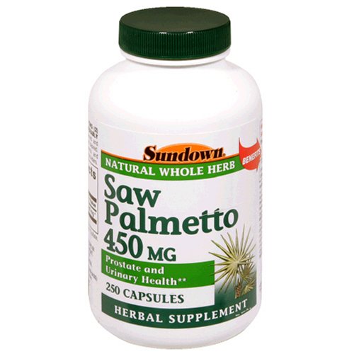 Sundown Saw Palmetto, 450 mg, 250 Capsules (Pack of 2) by Sundown