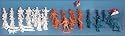 54mm San Juan Hill Figure Playset (50pcs) (Bagged) by BMC
