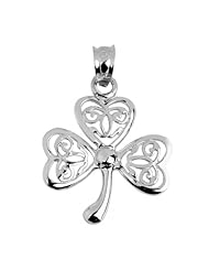 Celtic Pendant - The 10K White Gold Irish Clover