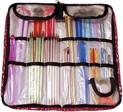 Susan Bates Suede Microfiber Zip 10 Inch Knitting Needle Case