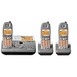 V-Tech VT6897 5.8GHz Digital Three Handset Cordless Answering Phone System with CID/CW (Grey/Silver)