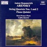 Arensky - String Quartets; Piano Quintet