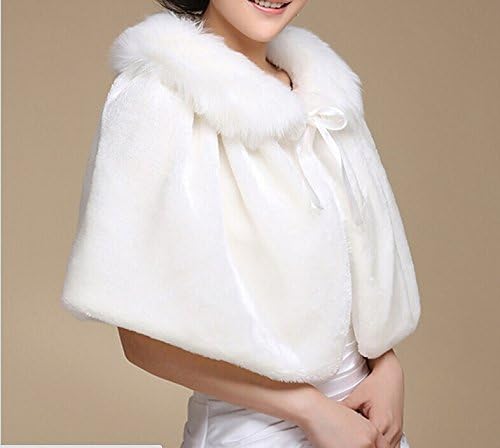 Bridal Wedding Dress Women Beautiful Cloak Shawl Accessory Bridal White Cape with Streamer White