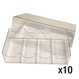 Clear Plastic Poker Chip Storage Box - SET of 10