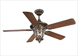 The Acropolis Ceiling Fan - New Tortoise Shell Finish : Clear Seeded