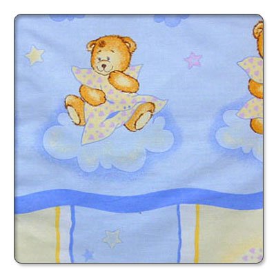 Blue Teddy Moses Basket, Crib, Buggy Baby Bedding Set Picture