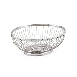 Oval Stainless Steel Wire Basket / Fruit Bowl / Bread Tray - Fine StainlessLUX Serveware for Your Home