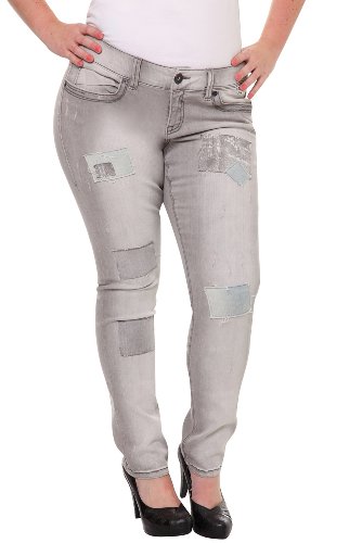 Torrid Plus Size Torrid Denim - Mystic Grey Patch Skinny Jean product image