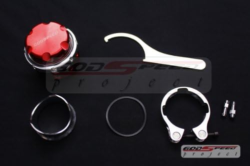 Godspeed Gen2 Style Red Color 50mm V Band Blow Off Valve Bov Rs-series /Turbo/ Supercharger Fit ALL Honda , Accord , Accord Wagon , Civic , Civic Si , Civic Type-r , Ep3 Civic , CRX , CRV , CRZ Cr-z , DEL SOL , FIT , Prelude , S2000 S2k
