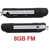 Ecloud Shop 8GB LCD MP3 Player Spieler FM Radio USB Aufnahmeger&auml;t Schwarz