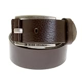 Hugo Boss Orange label chocolate brown leather belt BOSS0441