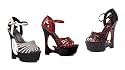 621-Dakota Strappy Platform Sandal With Cut Out Wedge Heel High Heel Shoes