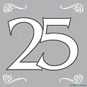 Silberhochzeit 25, Servietten 20er-Pack Tischdekoration