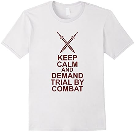 Men's Featured Keep Calm and Demand Trail by Combact cool T shirt  XL White